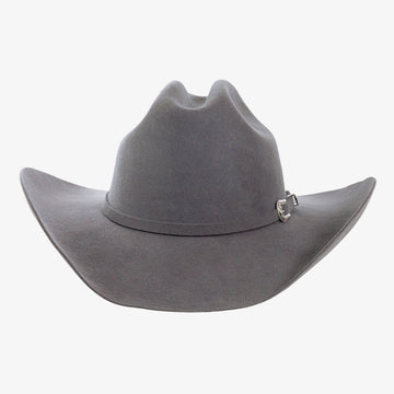 Gray cowboy hat on a white background