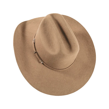 Brown cowboy hat on a white background