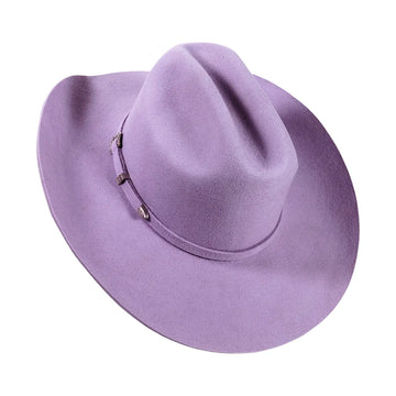 Purple cowboy hat on a white background