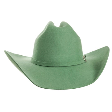 Green cowboy hat on a white background