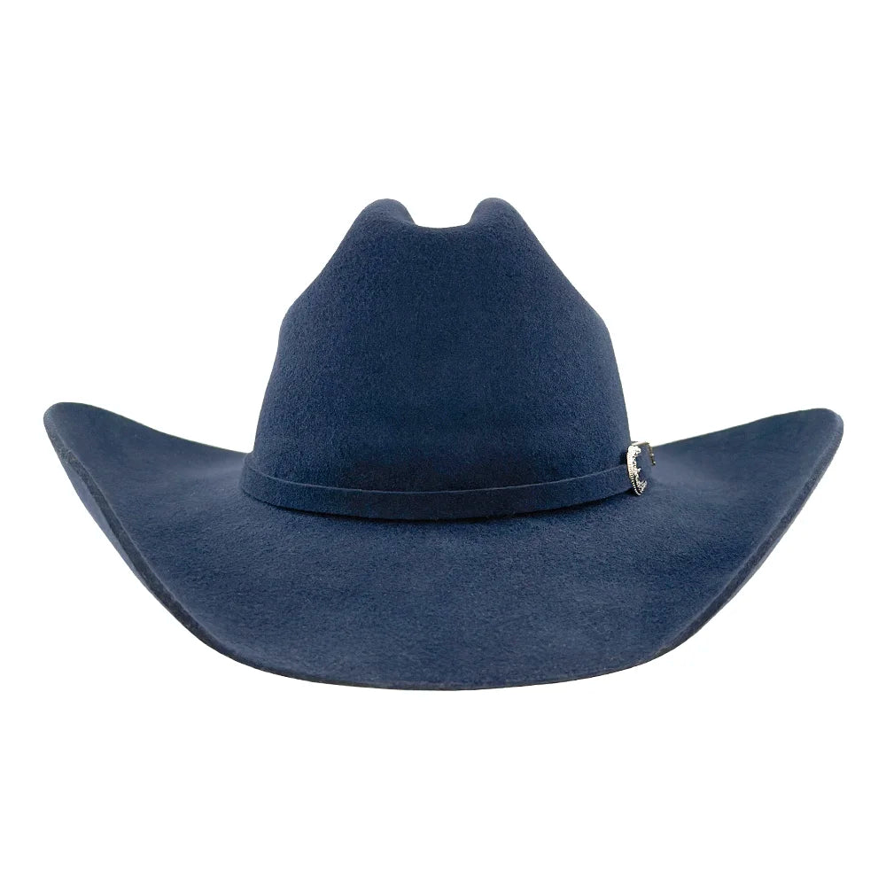 Blue cowboy hat on a white background