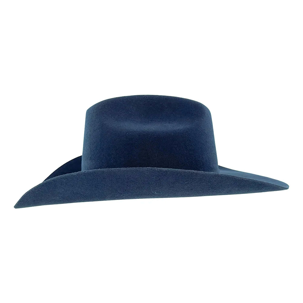 Navy blue cowboy hat on a white background