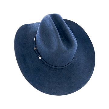Blue cowboy hat on a white background
