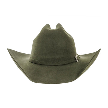 Green cowboy hat on a white background