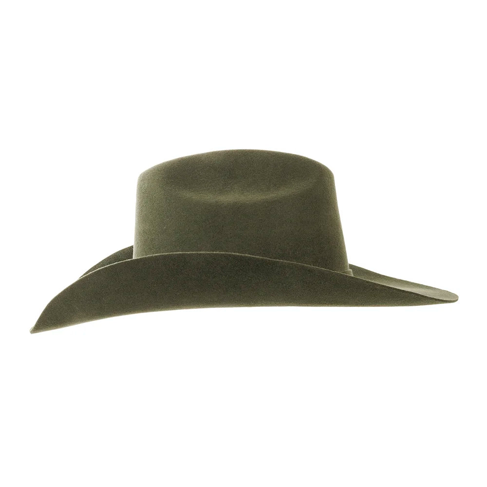 Green cowboy hat on a white background
