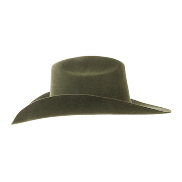 Green cowboy hat on a white background
