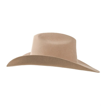 Beige cowboy hat on a white background