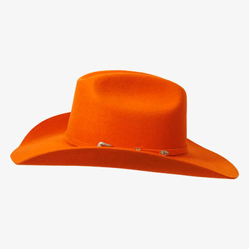 Orange cowboy hat on a white background
