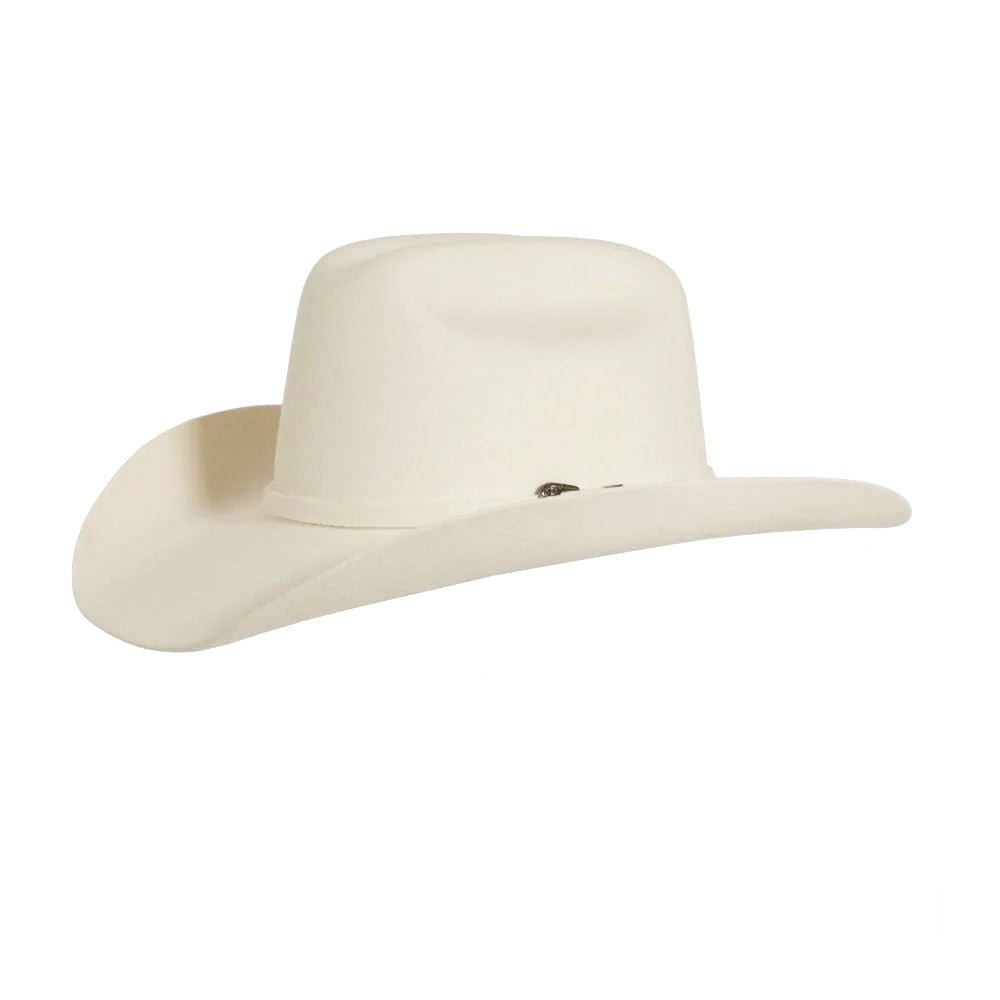 White cowboy hat on a white background