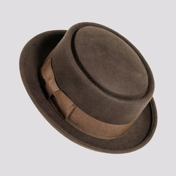Chi-Town | Mens Brown Crushable Wool Felt Pork Pie Hat