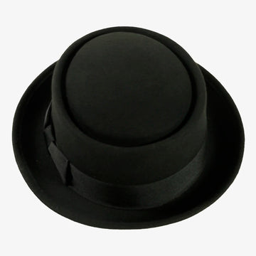 Chi-Town | Mens Black Crushable Wool Felt Pork Pie Hat