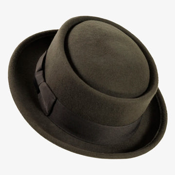 Chi-Town | Mens Gray Crushable Wool Felt Pork Pie Hat