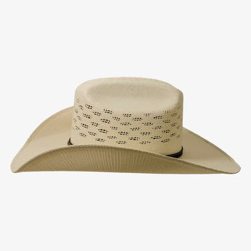 Coyote | Mens Cream Bangora Straw Cattleman Crown Cowboy Hat