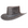 Gray suede cowboy hat with braided band on a white background
