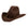 A classic brown felt cowboy hat with a wide brim and a matching brown band, shown from a three-quarters angle on a solid white background.