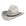 A white felt cowboy hat with a dark brown braided band and tie, shown on a plain white background.