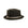 Detroit Black Porkpie Hat Side View