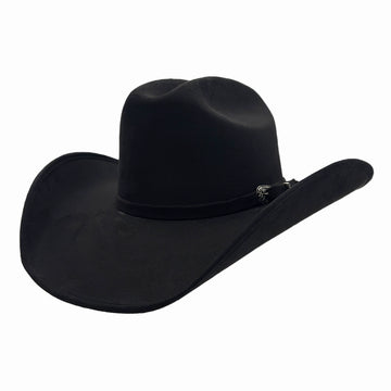 Dutch | Womens Black Faux Suede Cattleman Crown Cowgirl Hat