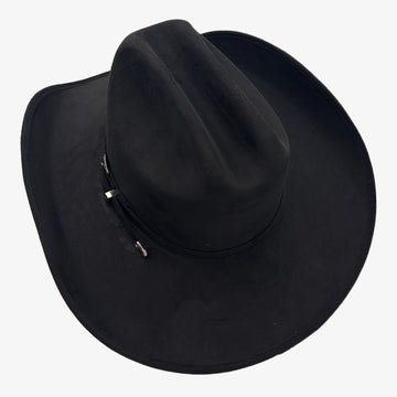 Dutch | Womens Black Faux Suede Cattleman Crown Cowgirl Hat