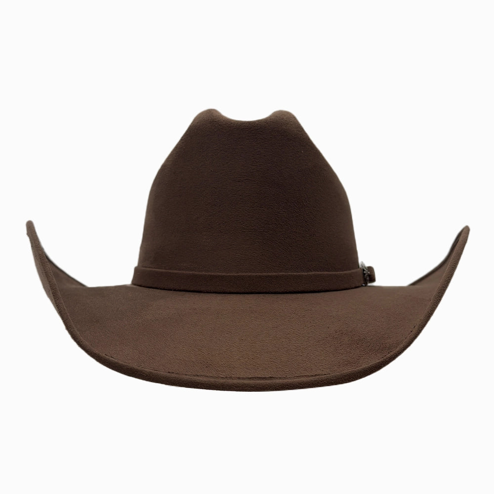 Dutch | Womens Brown Faux Suede Cattleman Crown Cowgirl Hat