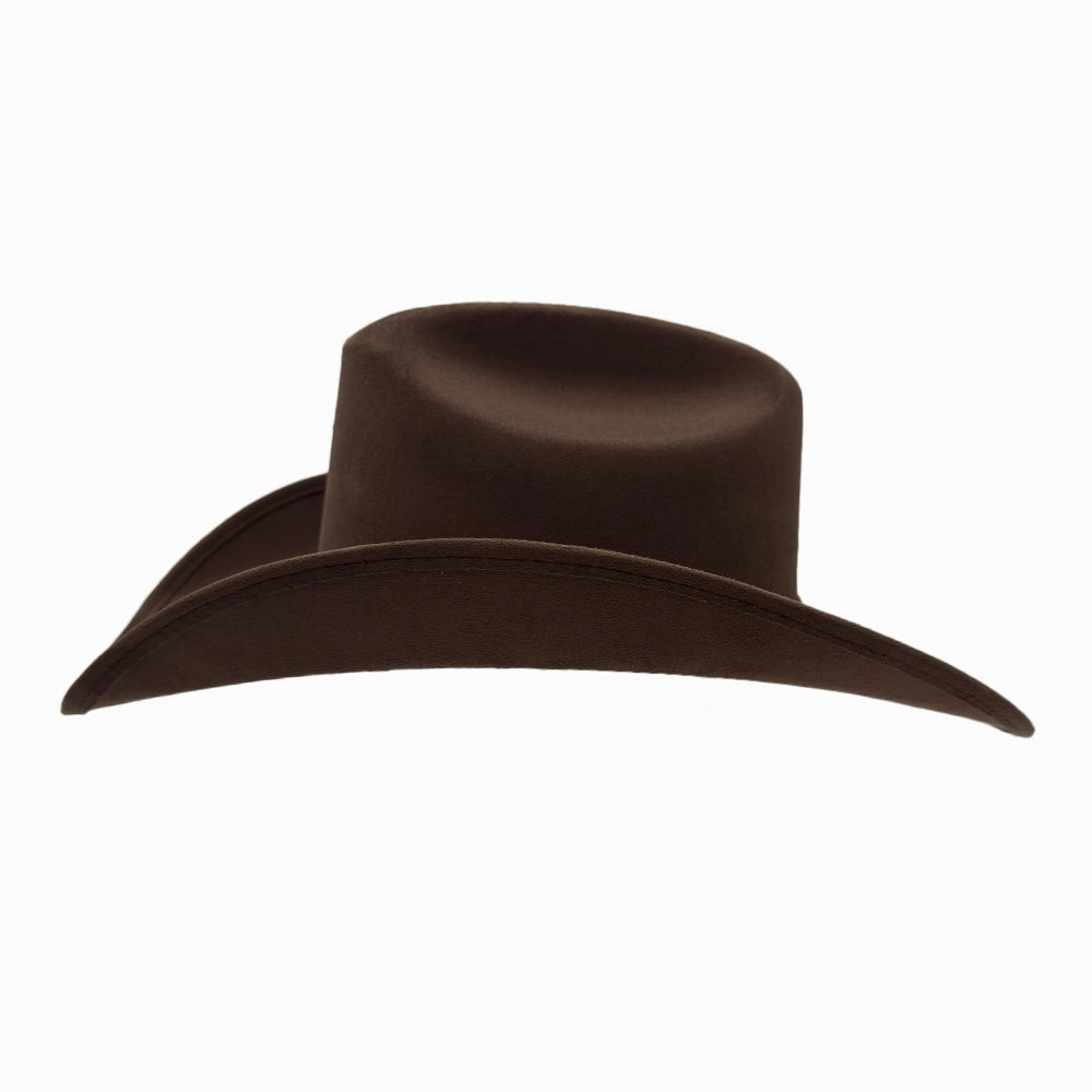 Dutch | Womens Brown Faux Suede Cattleman Crown Cowgirl Hat