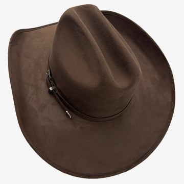 Dutch | Womens Brown Faux Suede Cattleman Crown Cowgirl Hat
