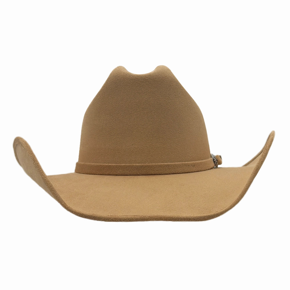 Dutch | Mens Camel Faux Suede Cattleman Crown Cowboy Hat