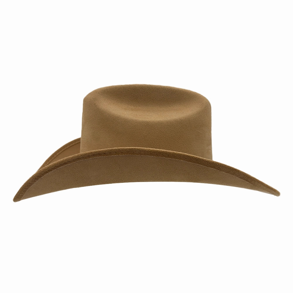 Dutch | Mens Camel Faux Suede Cattleman Crown Cowboy Hat