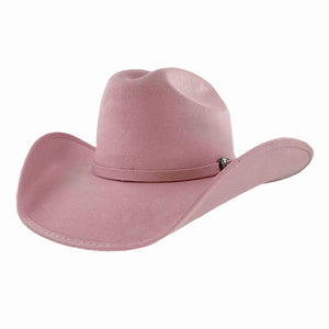 Dutch | Mens Pink Faux Suede Cattleman Crown Cowboy Hat