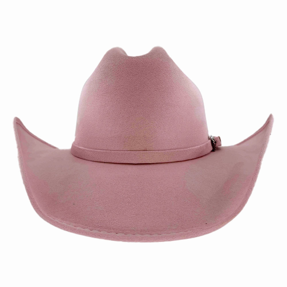 Dutch | Womens Pink Faux Suede Cattleman Crown Cowgirl Hat