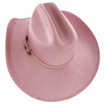 Dutch | Womens Pink Faux Suede Cattleman Crown Cowgirl Hat