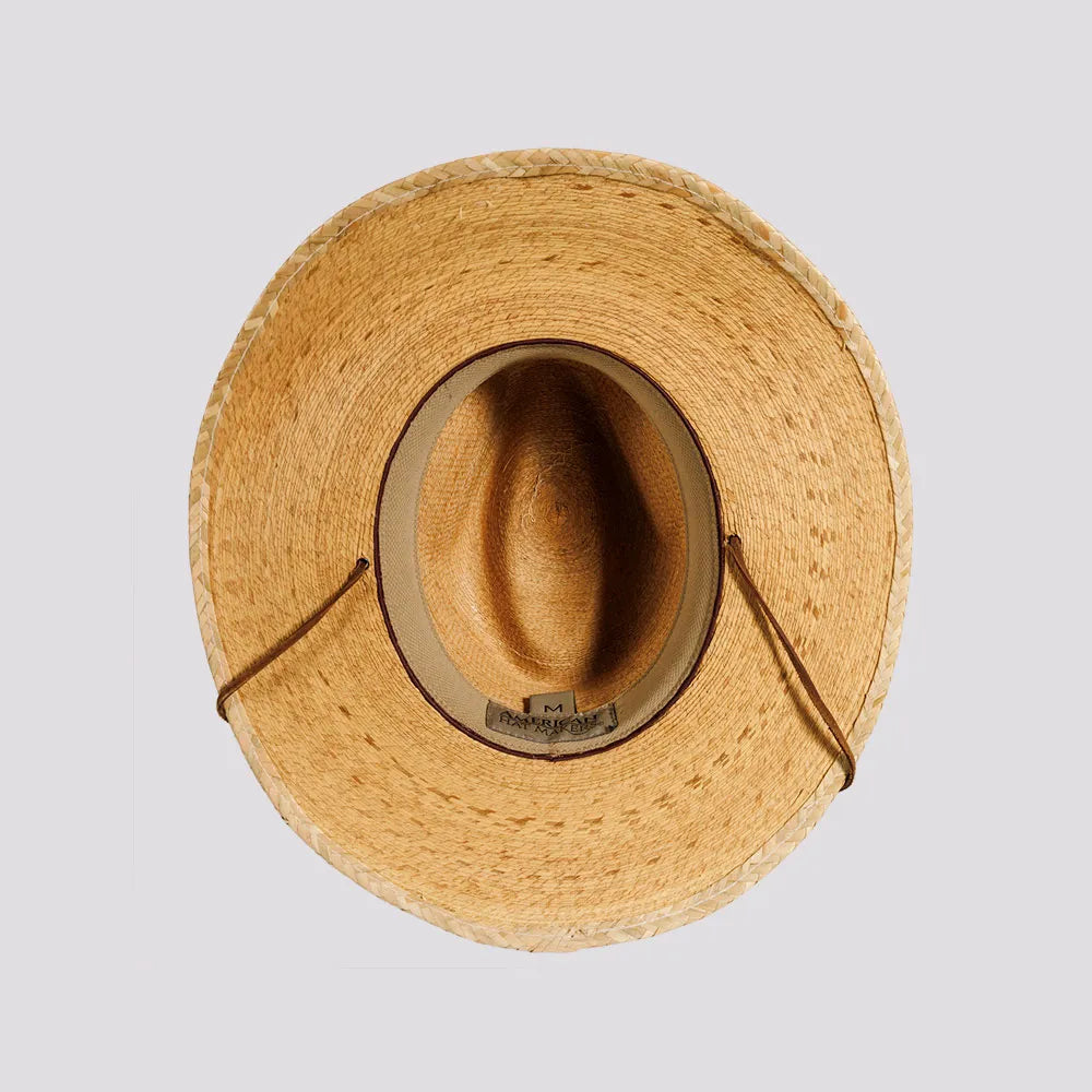 Falcon | Mens Tan Fine Mexican Palm Wide Brim Straw Sun Hat