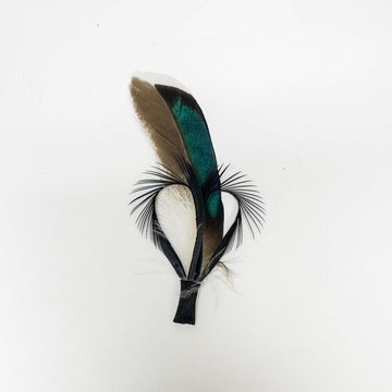 Hank Feather Hat Band Accessory Front View