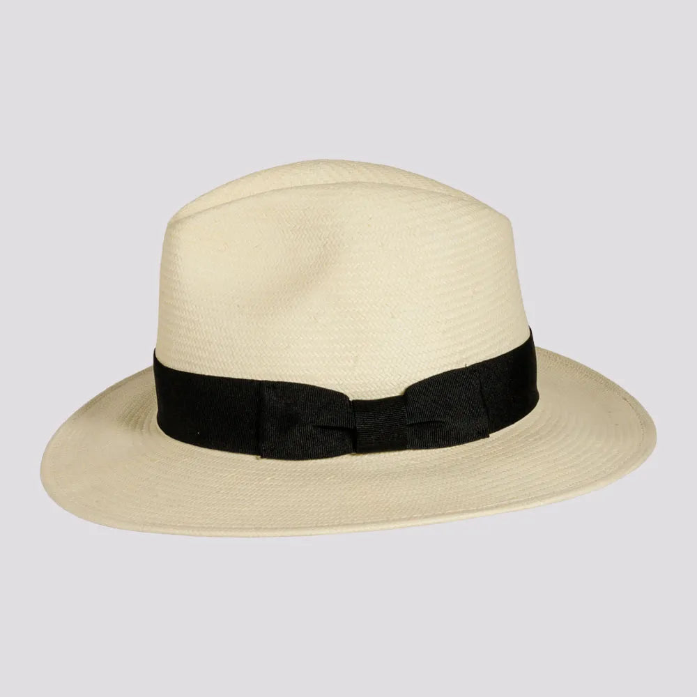 Havana | Mens Ivory Toyo Straw Panama Hat with Downturned Brim