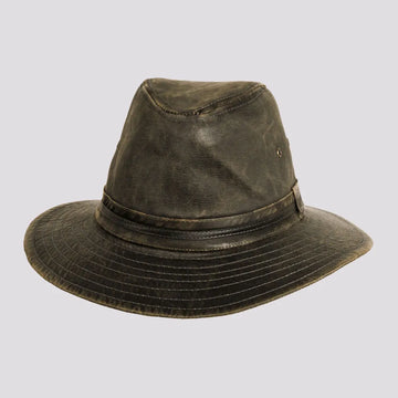 Hood | Mens Black Weathered Cotton Outback Hat