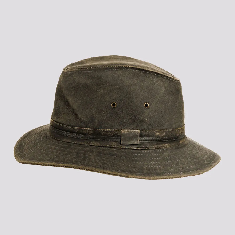 Hood | Mens Black Weathered Cotton Outback Hat