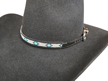 Nita | Beaded Leather Hat Band