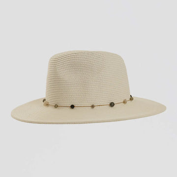 Jewel Toast Sun Straw Hat Side View