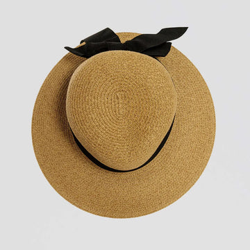 Lucie Toast Sun Straw Hat Top View