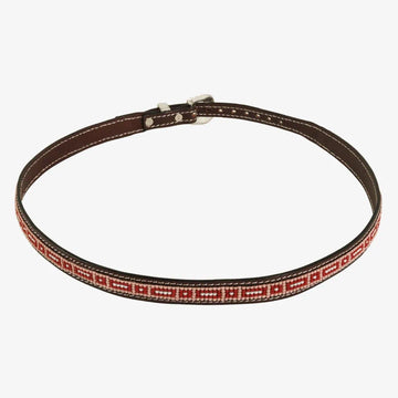 Mahlia | Multicolor Beaded Leather Hat Band
