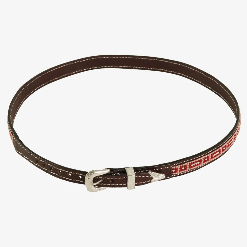Mahlia | Multicolor Beaded Leather Hat Band