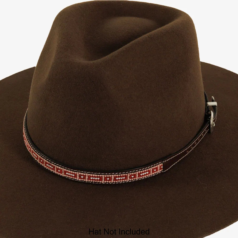 Mahlia | Multicolor Beaded Leather Hat Band