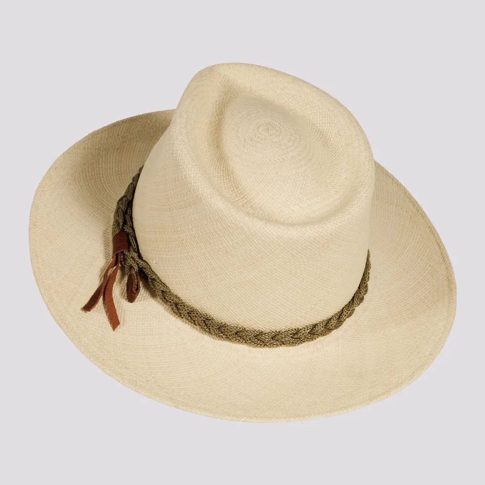Manta Natural Straw Sun Hat AmericanHat Makers Top View