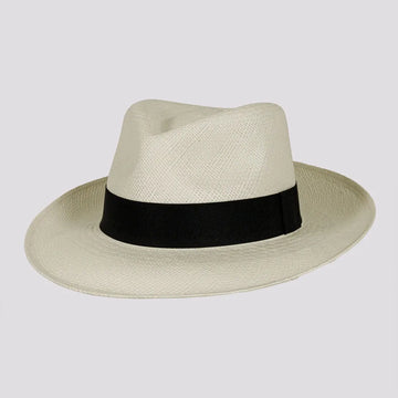 Medellin | Womens White Fedora Genuine Panama Hat