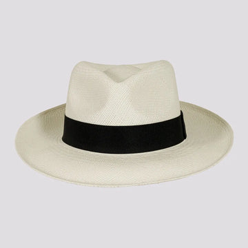 Medellin | Womens White Fedora Genuine Panama Hat