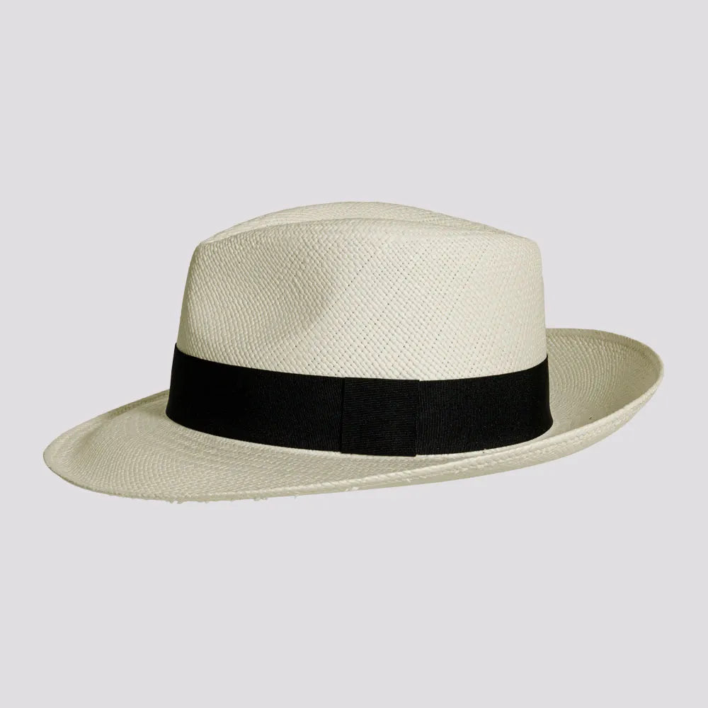Medellin | Womens White Fedora Genuine Panama Hat