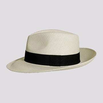 Medellin | Womens White Fedora Genuine Panama Hat