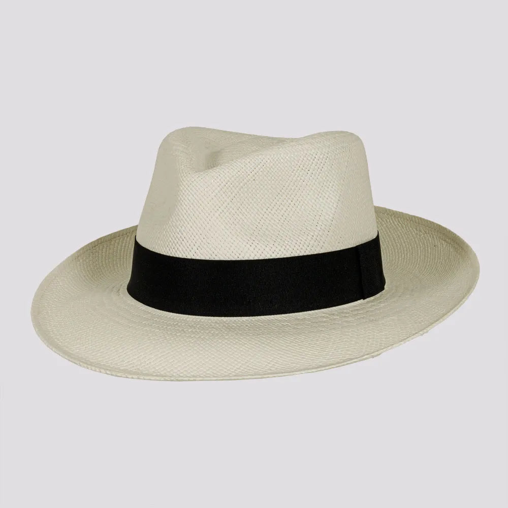 Medellin | Mens White Fedora Genuine Panama Hat