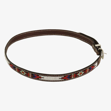 Mika | Beaded Leather Hat Band