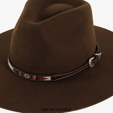 Mika | Beaded Leather Hat Band